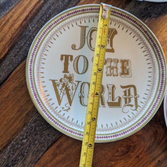 Pottery Barn Joy to the World Appetizer Plates - 2 sets - Picture 4 of 9